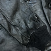 80s BUTWIN バトウィン オールレザー ビンテージ スタジャン バーシティジャケット サイズ 42 /オールブラック/オールド