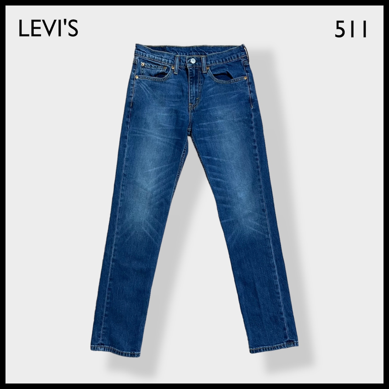 【LEVI'S】511 ジーンズ デニム ジーパン スリム ストレート スキニー 細身 美脚 足長効果 ジッパーフライ ストレッチ W31 L32 リーバイス US古着