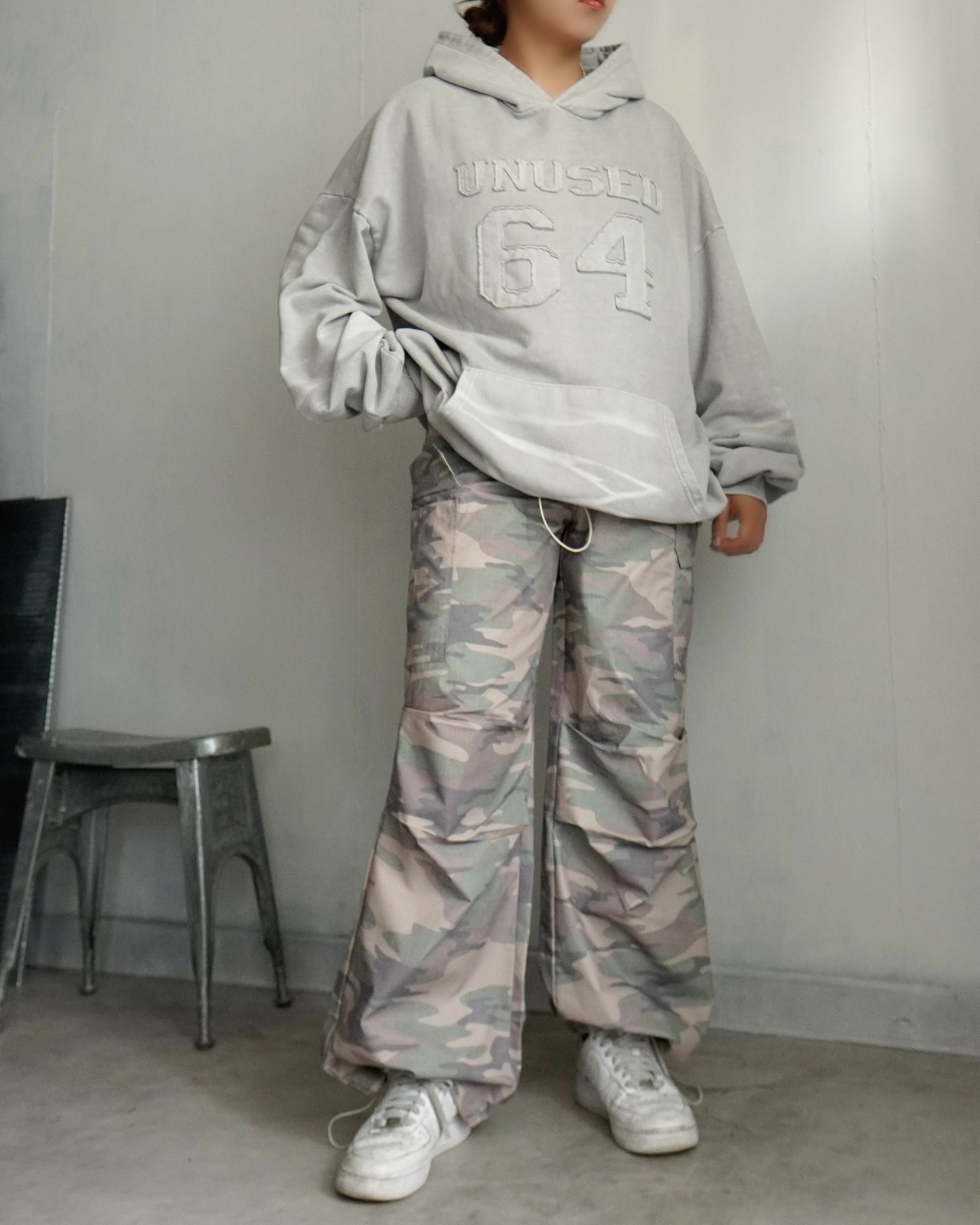 【unused.lab】design Washing process patchBIG PK/sandgray