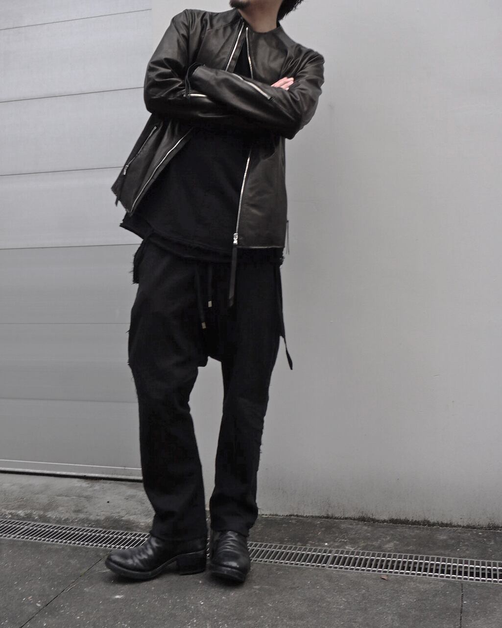 ASKYY / CURVED ZIPPER LEATHER RIDERS JACKET | ASKYY TOKYO FLAGSHIP