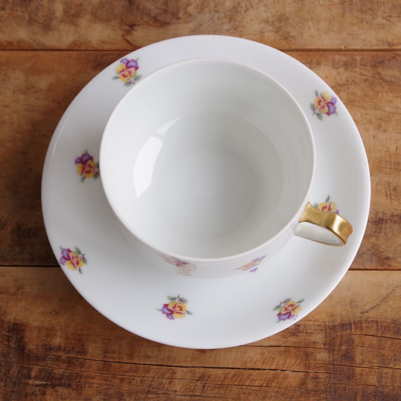 Haviland Limoges リモージュ アビランド パンジー 花柄 ティーカップ