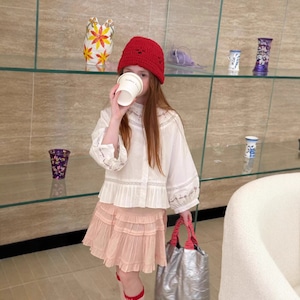 春民族柄刺しゅうブラウス