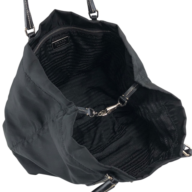 PRADA プラダ トートバッグ ブラック トライアングルロゴ ナイロン vintage ヴィンテージ オールド z2xxbv