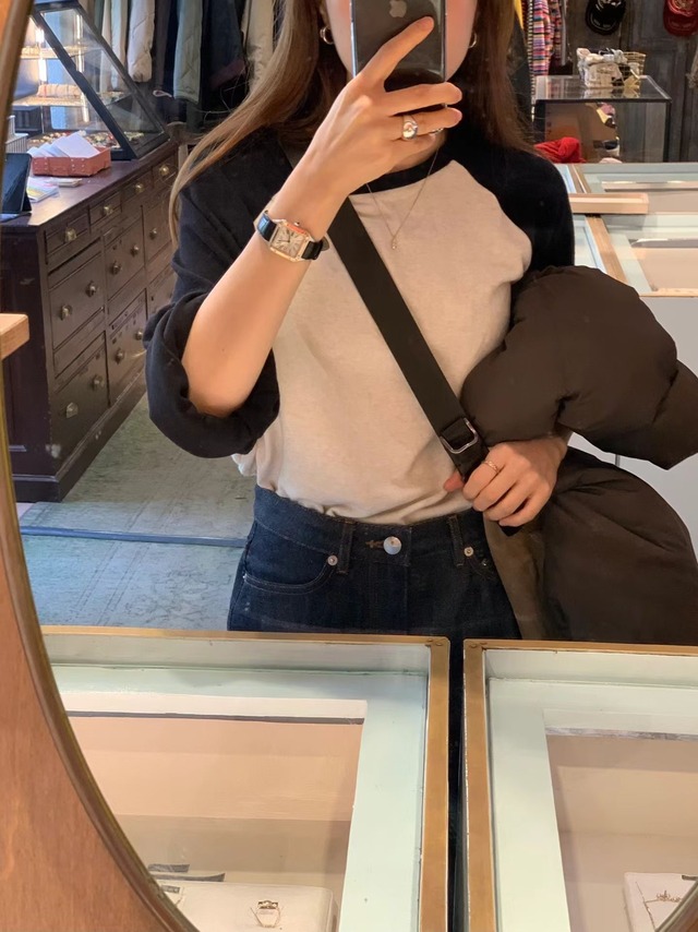 (OUNCE) raglan long sleeve  tee / 2color