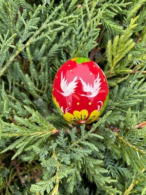 ペトリキウカ塗りのイースター・エッグ 4cm　ホメンコ作