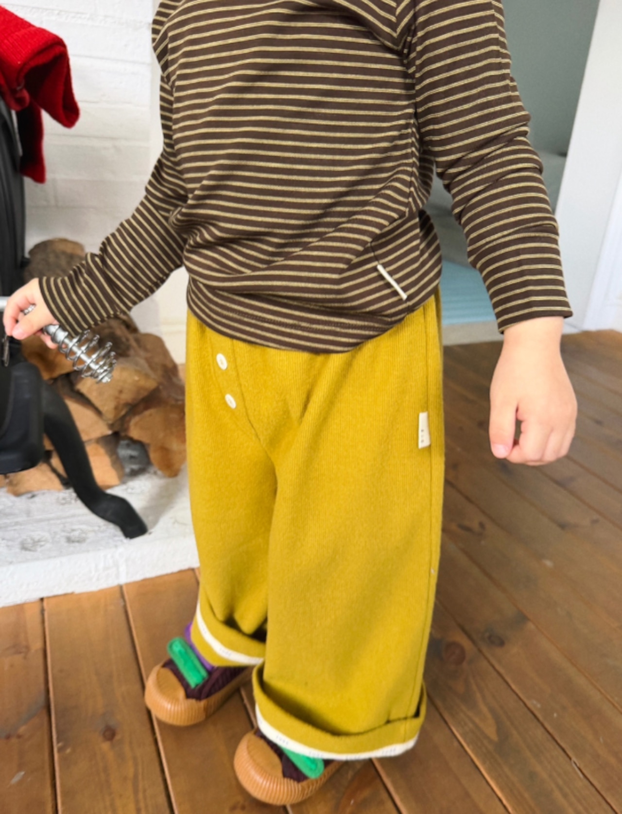 〖予約〗韓国子供服 / 26Autumn / YURE / ストライプモックTシャツ / キッズ服 *1~4*