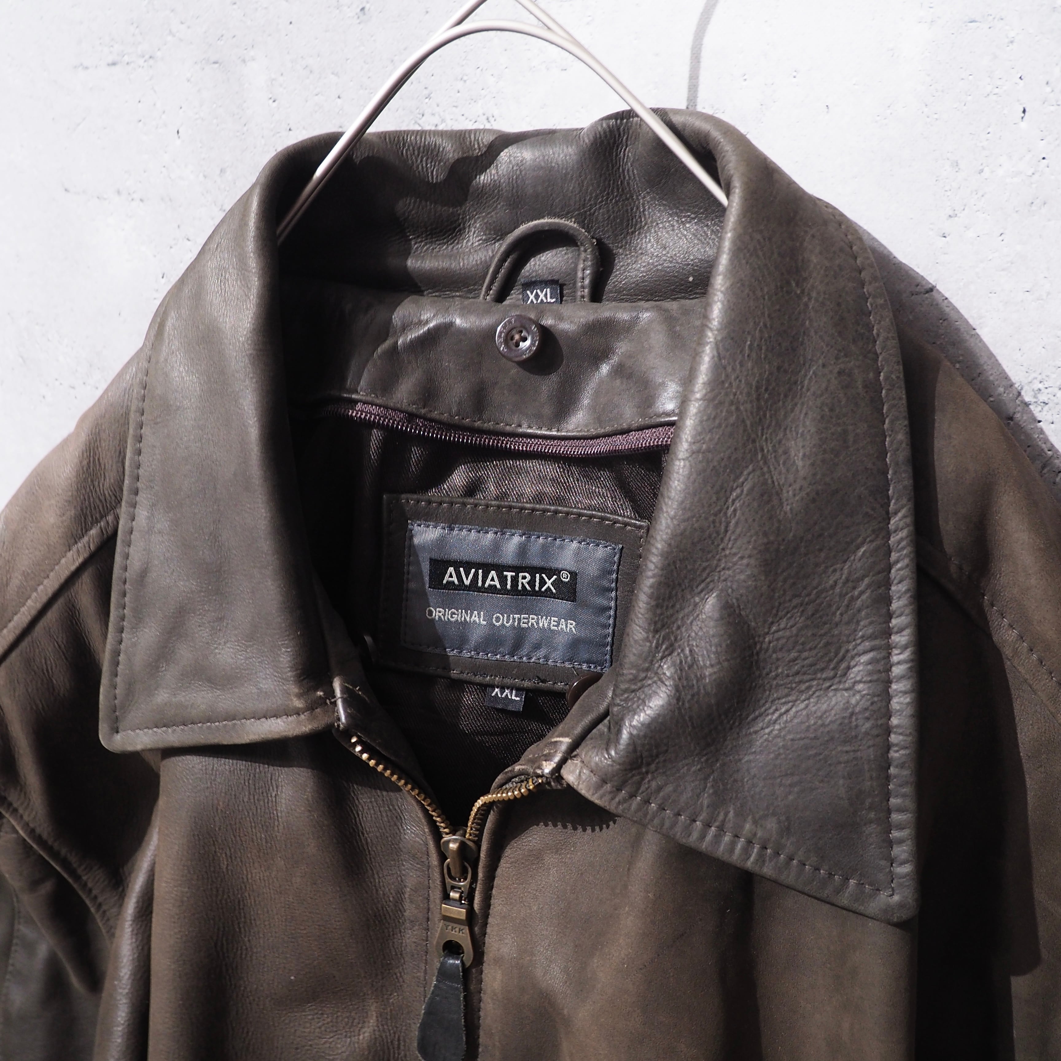 1990s " 退廃的 " Beautiful Dark Brown color vintage Flight leather jacket