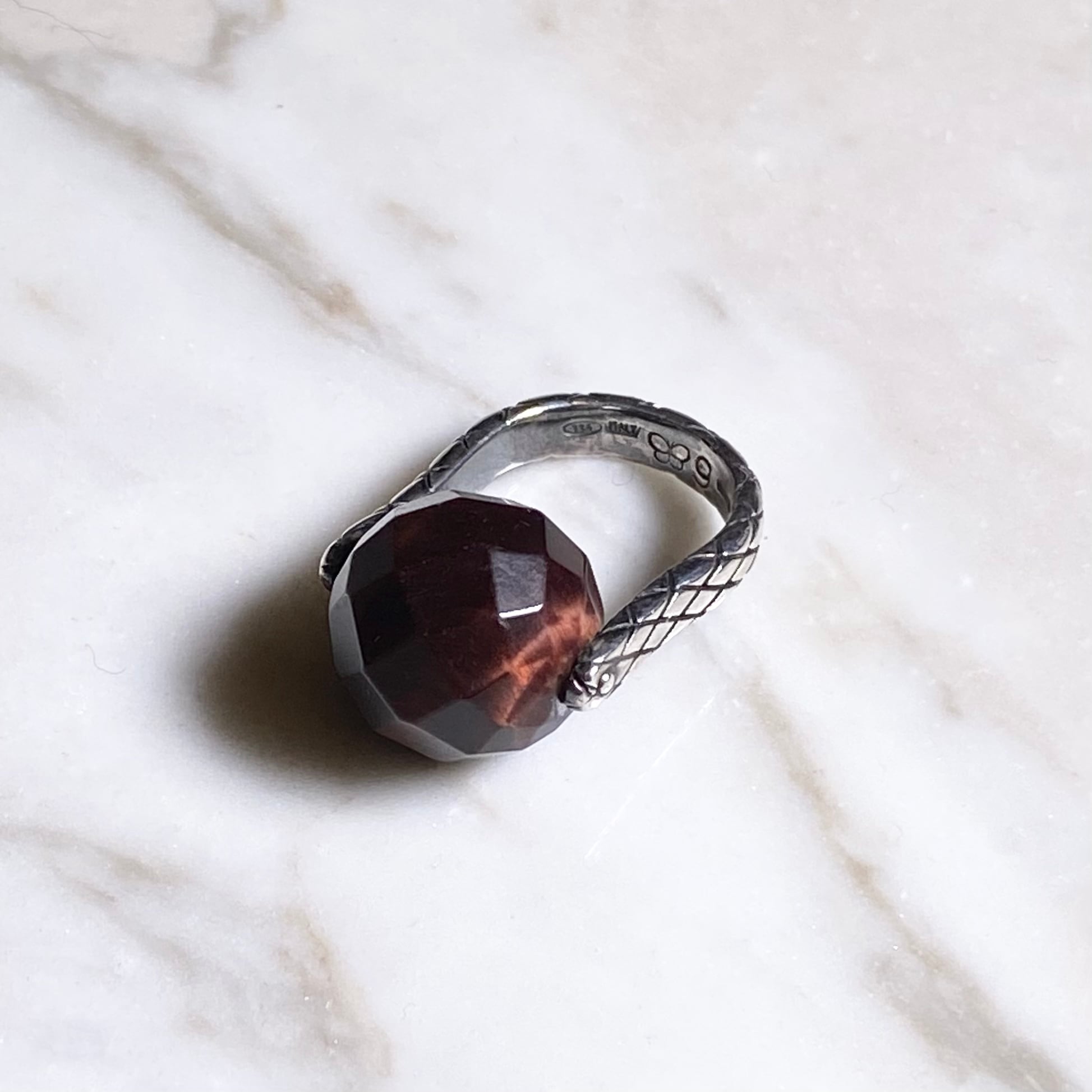 BOTTEGA VENETA silver intrecciato ball ring | NOIR ONLINE
