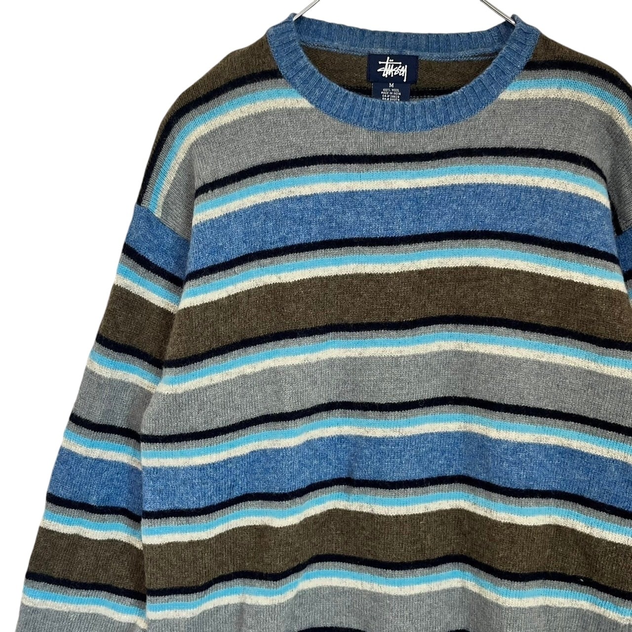 stussy ステューシー ニットセーター 刺繍ロゴ ワンポイントロゴ stussy ステューシー ニットセーター 刺繍ロゴ ワンポイントロゴ