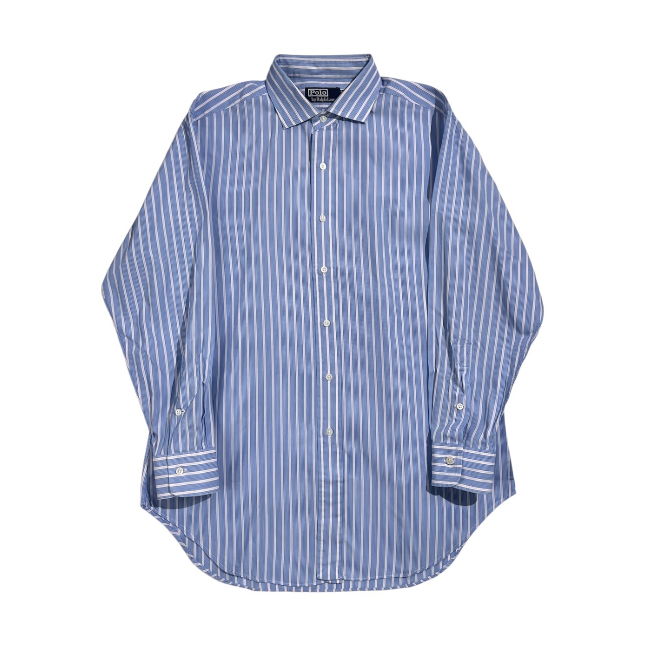 90s 00s Polo by Ralph Lauren ポロ ラルフローレン ストライプ 長袖 ワイシャツ ドレスシャツ サイズ 42-82 /ブルー×ホワイト×ピンク メンズ ビンテージ