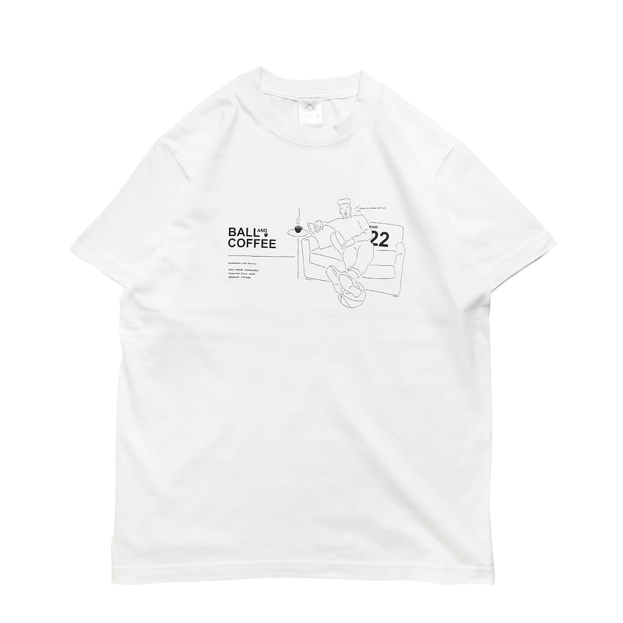 BALL & COFFEE -JIMMY- S/S CT <White×Black> - 画像1