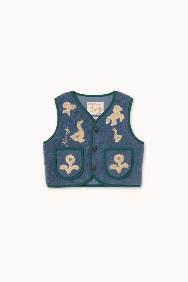 tinycottons(タイニーコットンズ) ／SHERPA VEST Base stone AW26-031