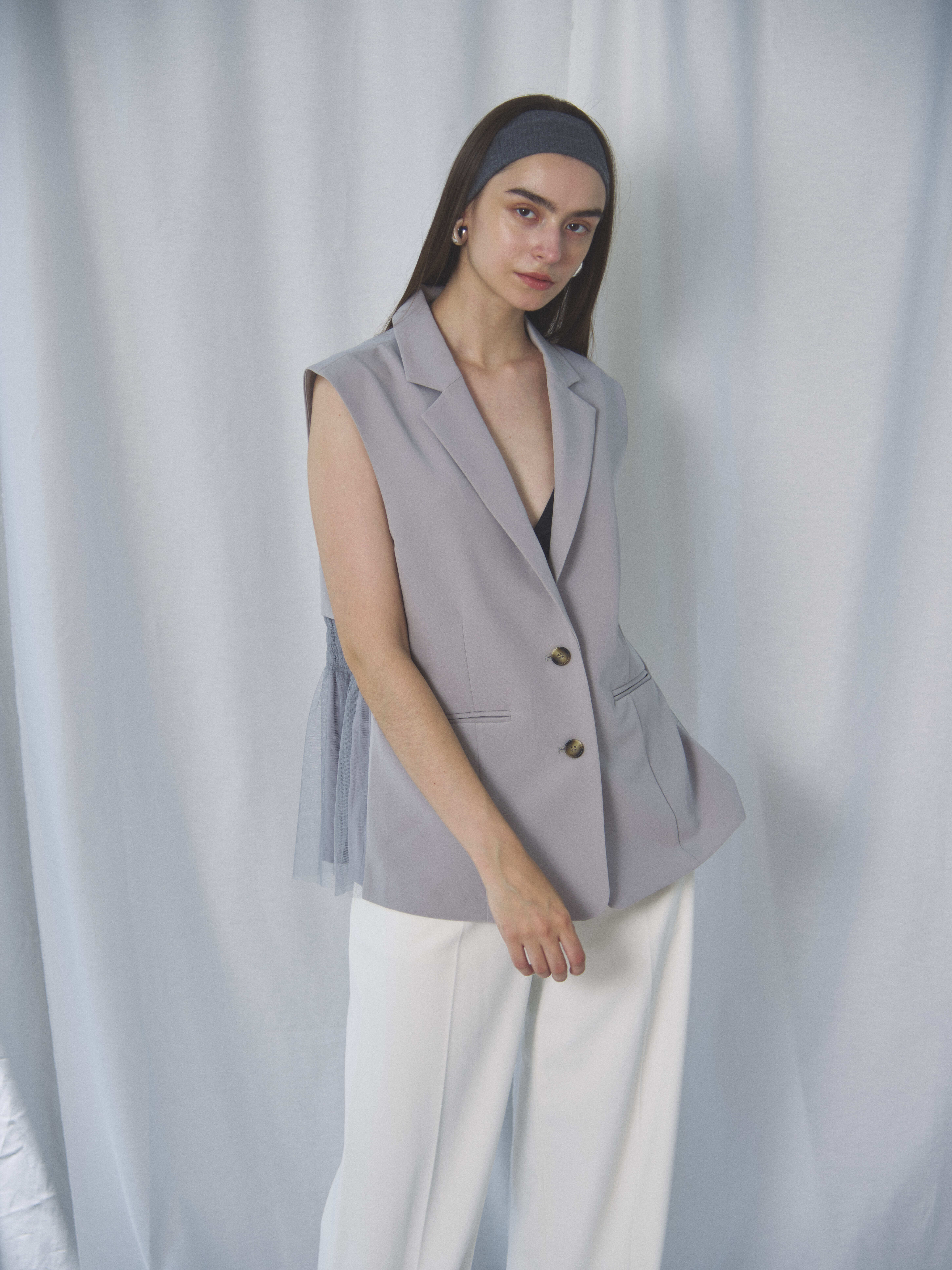 TULLE DOCKING GILET(ﾁｭｰﾙﾄﾞｯｷﾝｸﾞｼﾞﾚ)【5533517】 | CIEL'AIR