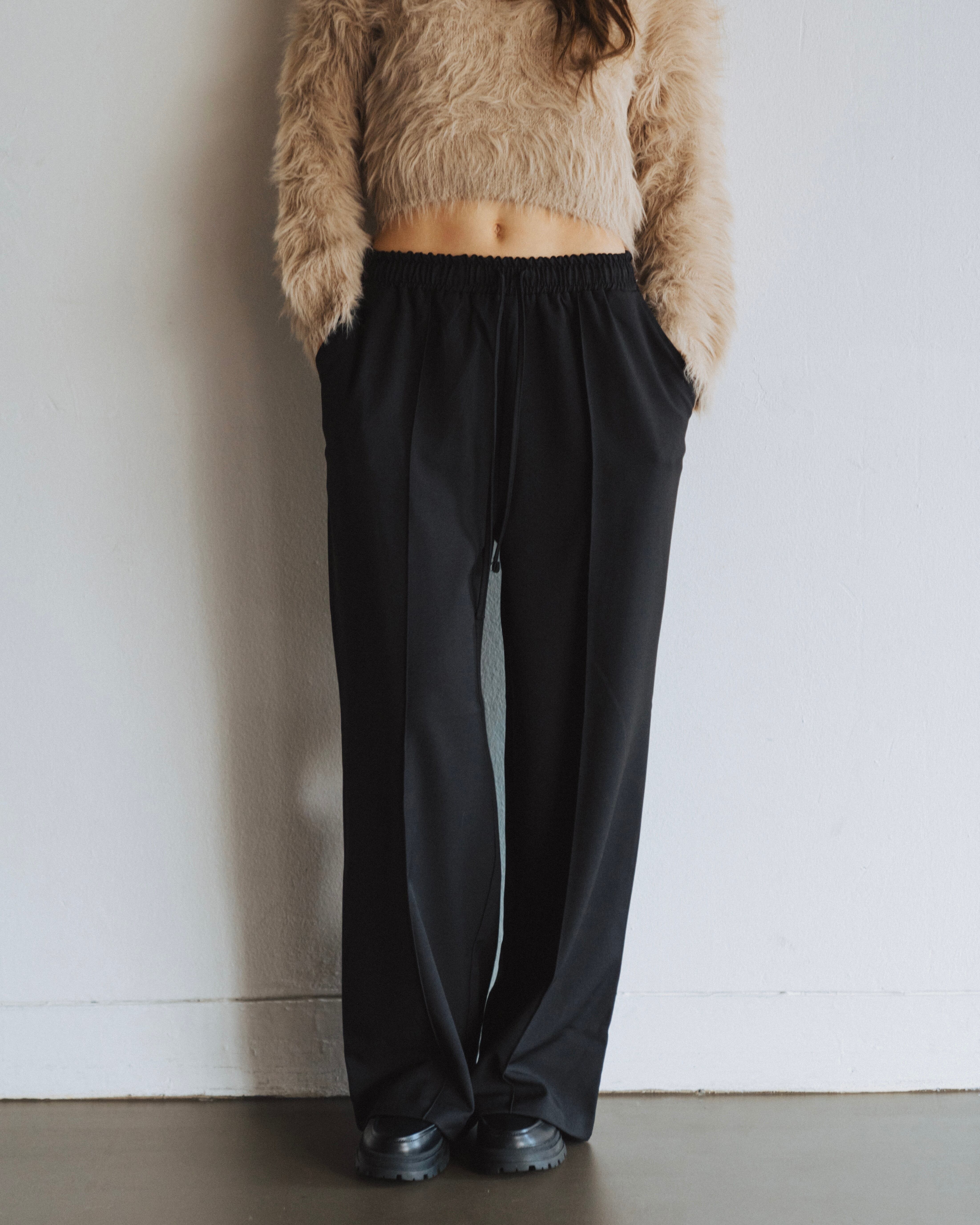 WIDE LOOSE SLACKS / BLK | FELIM