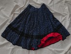 HUNGARY 1920~1940’s antique gather indigo wrap skirt