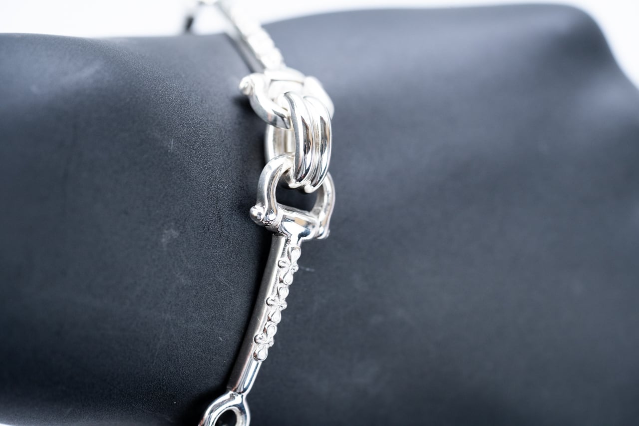 BN-083 Horse bit bracelet (elongated) | WAKAN SILVER SMITH online