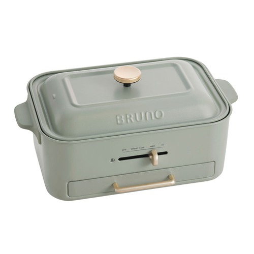 BRUNO ブルーノ コンパクトグリルホットプレート グリーン BOE109 / キッチン家電 電気プレート 調理家電 たこ焼き 減煙プレート
