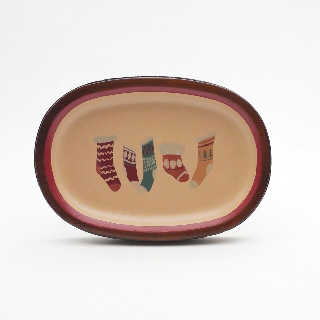 【寺嶋志乃】 漆の小判皿 くつした