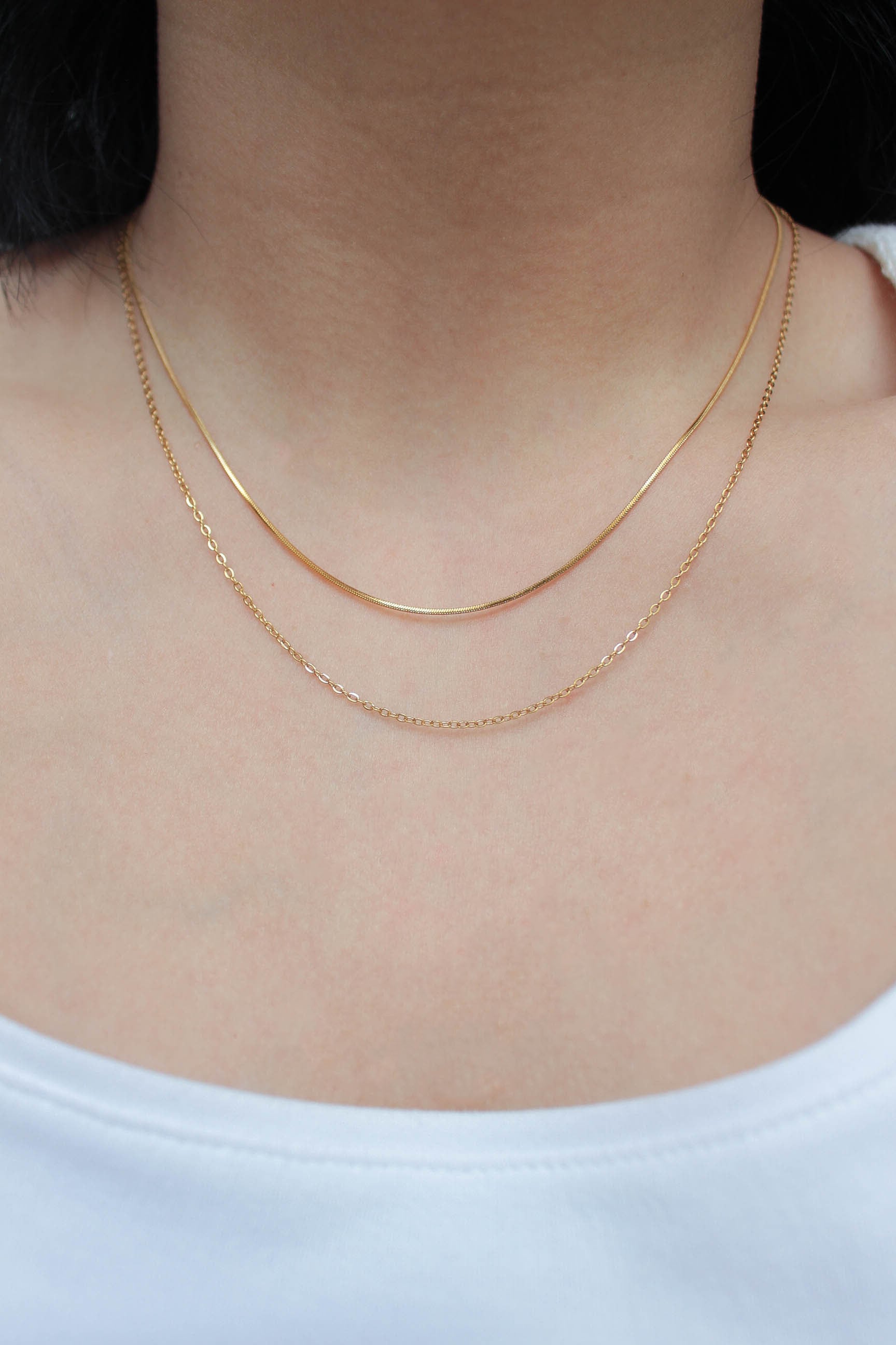 2連ネックレス | ebine(エビネ)|金属アレルギー対応アクセサリー