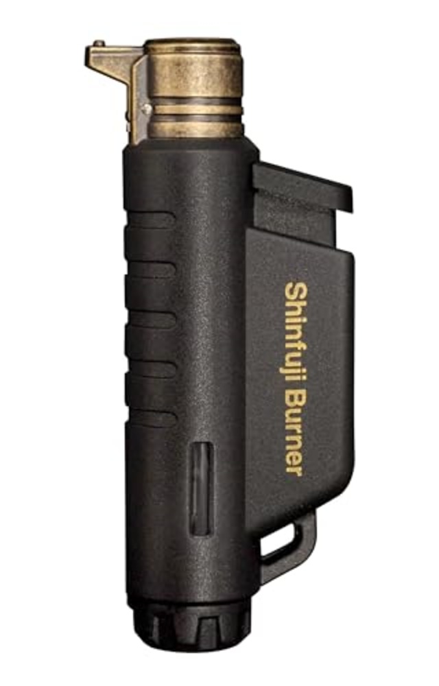 新富士バーナー(Shinfuji Burner) マイクロトーチ コンパクト アンティークゴールド RZ-521GL 【小型強力耐風バーナー 】【線香/ロープ切断/ハンダ付など】【ガス充てん式】