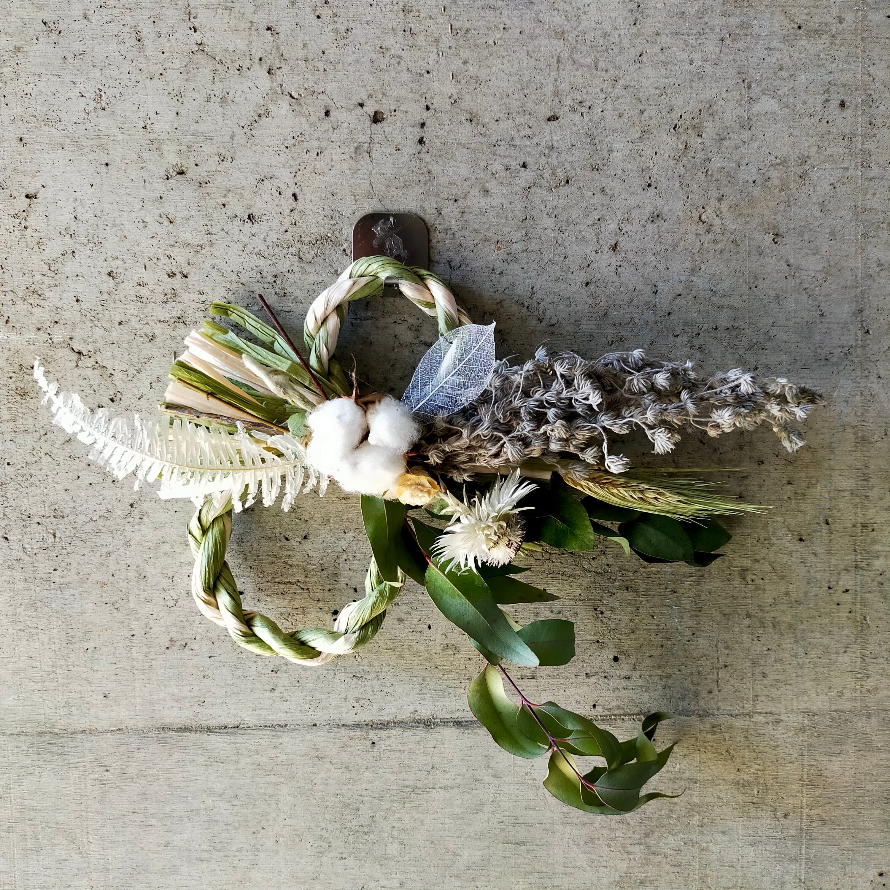 ドライフラワーしめ縄【Dried Flower Japanese wreath】