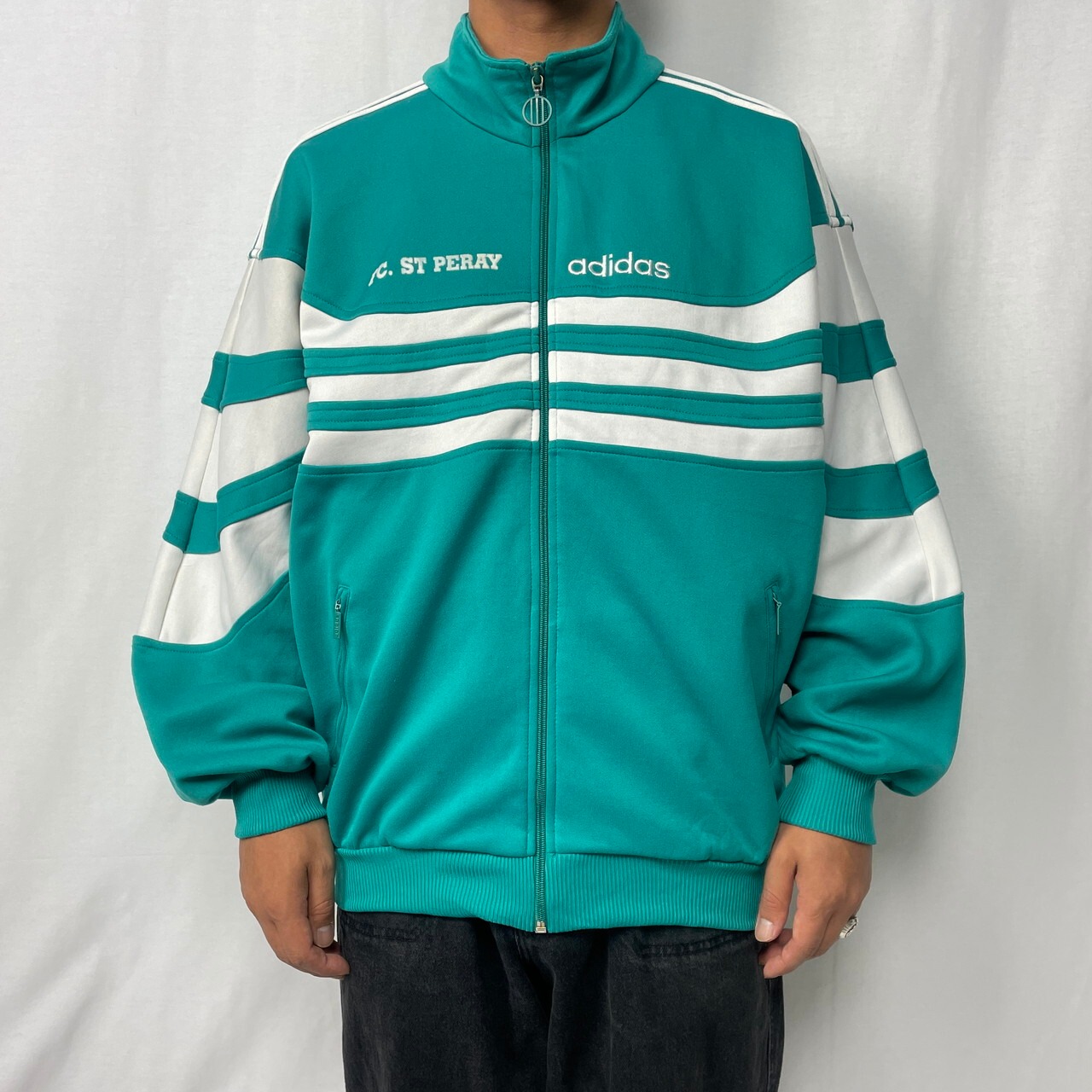 80年代 adidas アディダス ジャージ ラインデザイントラックジャケット 