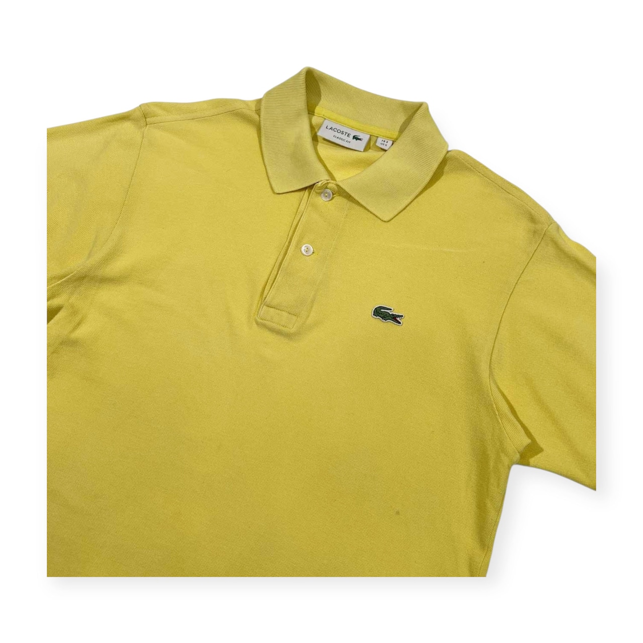 LACOSTE ラコステ CLASSIC FIT 鹿の子 半袖 ポロシャツ サイズ FR3/US5 /イエロー系