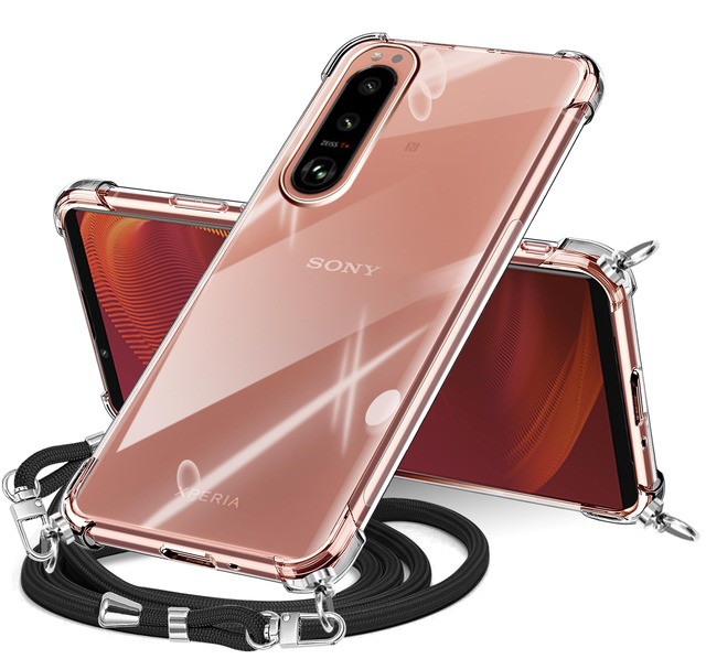 NISIILNG Xperia 5 III 用 ケース クリア ショルダー エクスペリア5iii SO-53B SOG05 カバー 肩掛け 耐衝撃