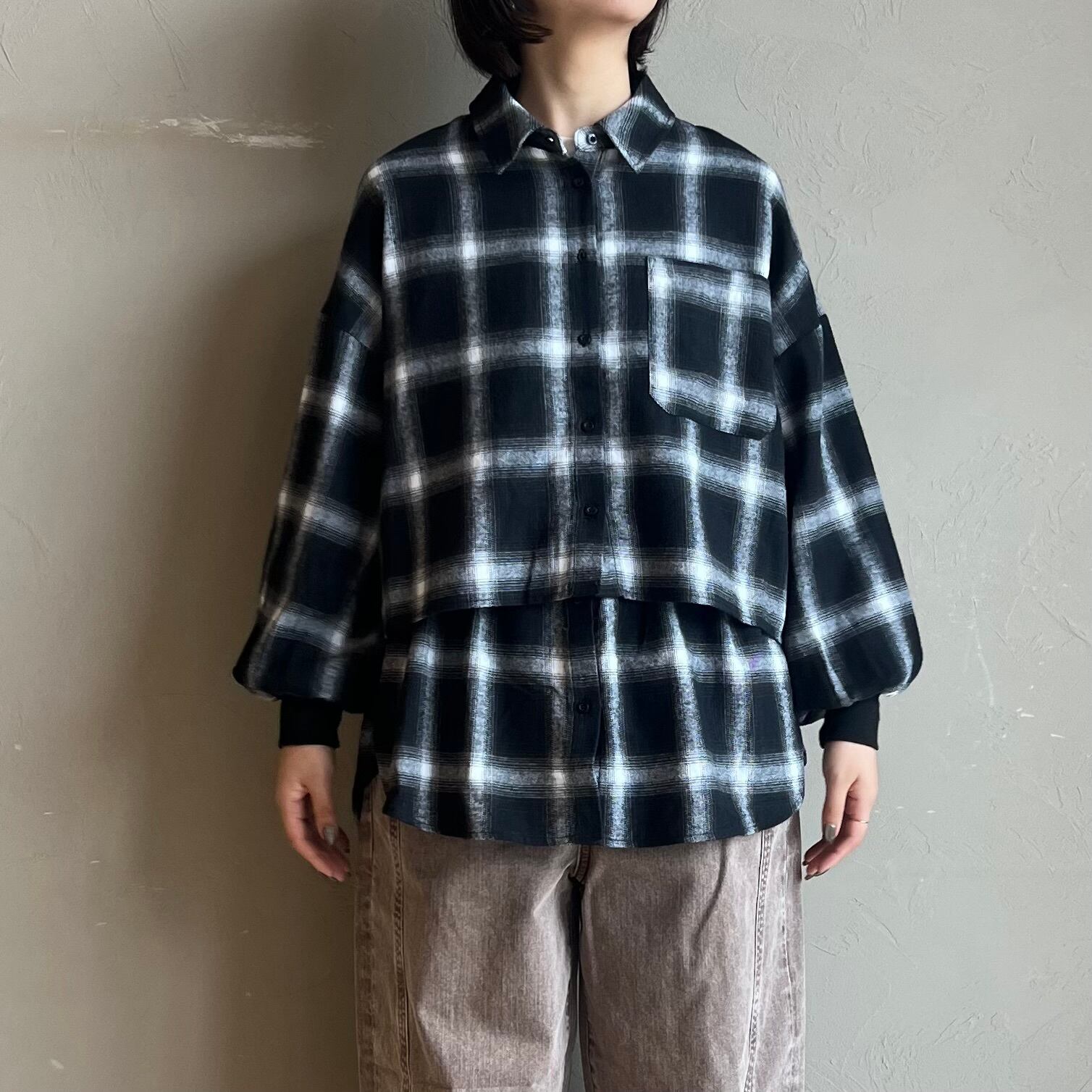 【 Hello, I am “MARC” 】レイヤードチェックシャツ