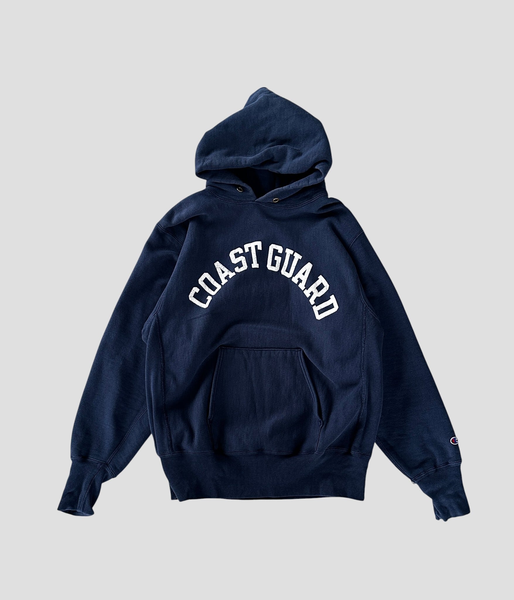 Champion- Vintage 90s L COAST GUARD Reverse Weave Hoodie made in