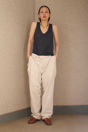 80s cotton linen pants
