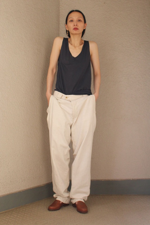 80s cotton linen pants