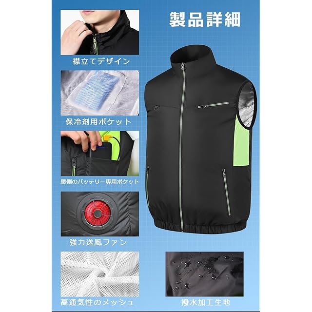 櫻の萌] 空調作業服 ファンバッテリーセット 【2025超強力ファン