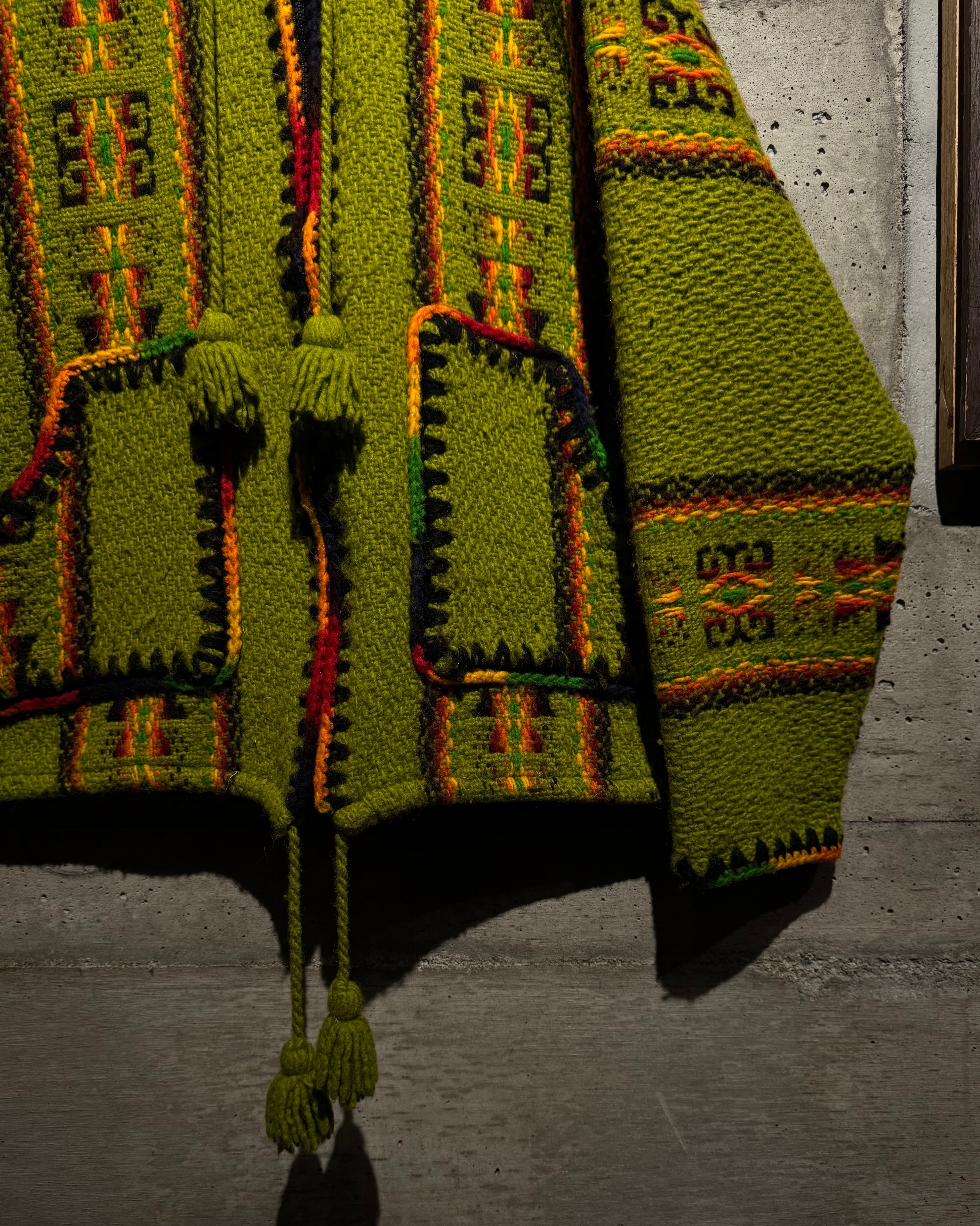 Caka】Beautiful Pattern Vintage Zip Up Ecuador Knit | Caka(カカ