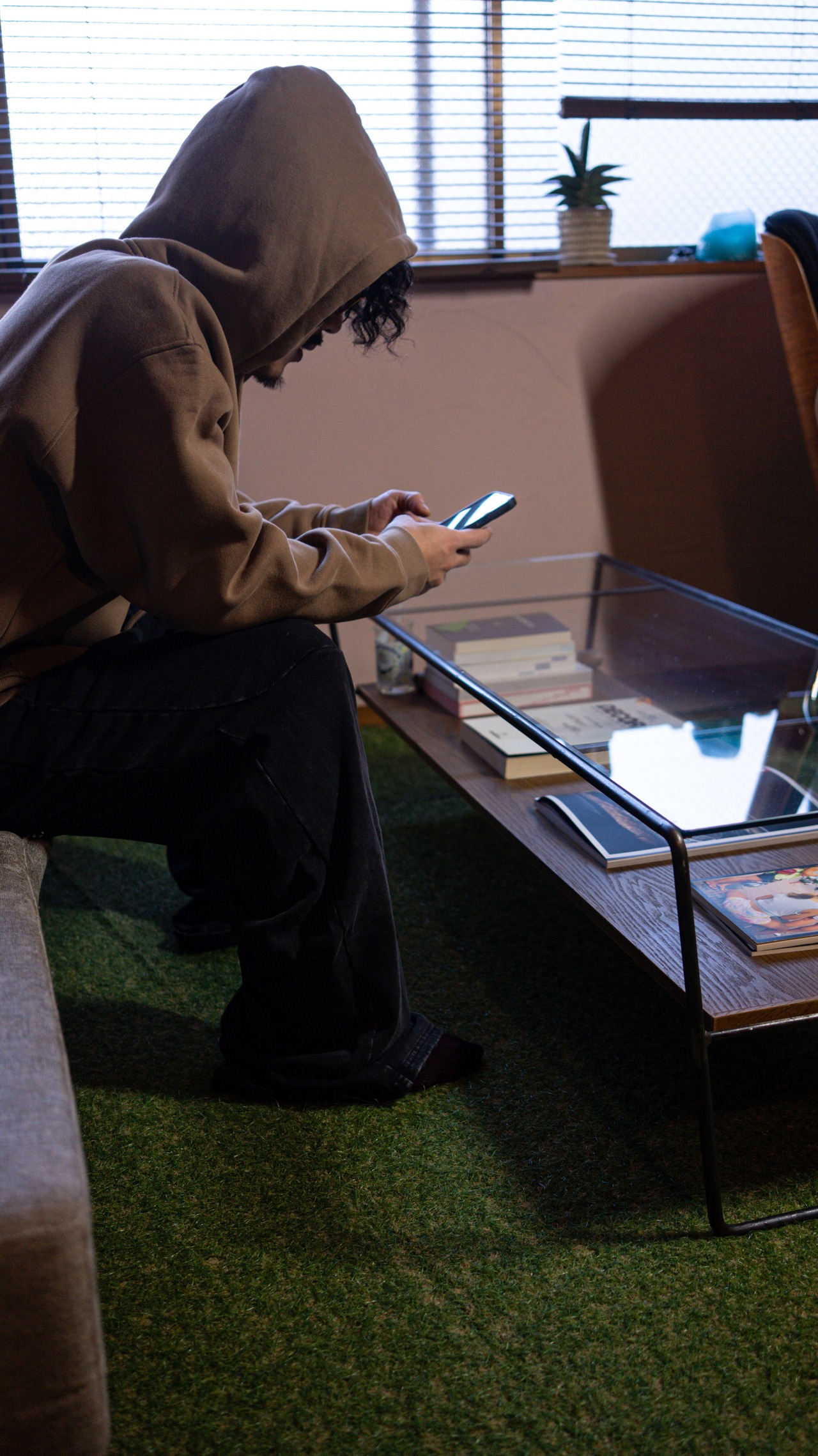 Apple in Smoke Heavy Oz Hoodie [Brown]