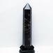 1Kg モリオン 黒水晶 六角柱 台座付属 一点物 152-4001
