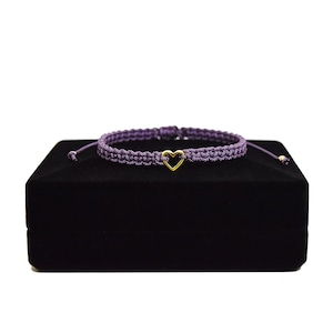【無料ギフト包装/送料無料/限定】K18 Gold Baby Heart Bracelet / Anklet Purple【品番 23S2003】