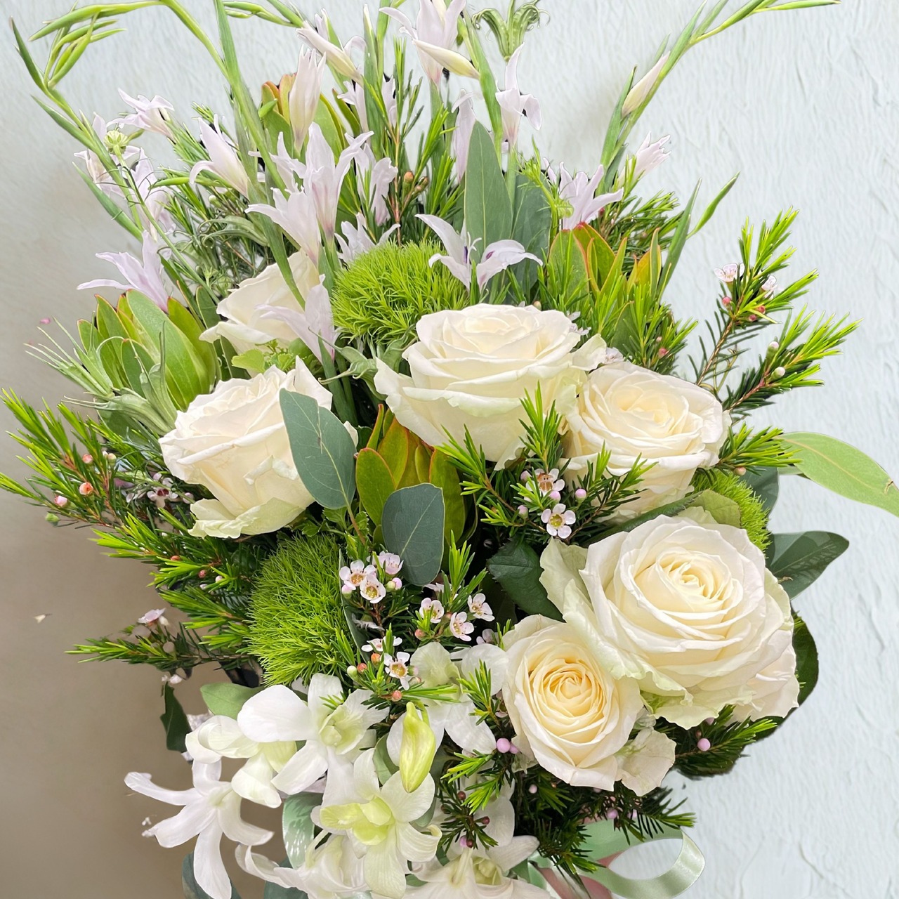 【季節のお花】ホワイトグリーンのブーケ・画像2