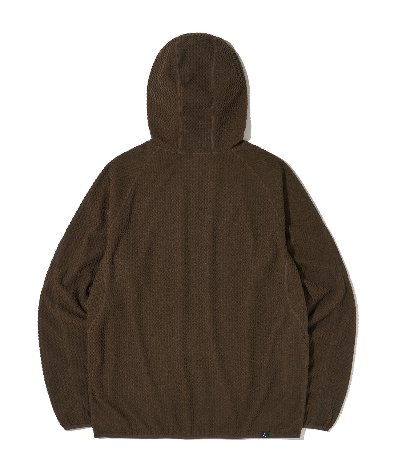 CALORA FLEECE HOODED PULLOVER_DARK BROWN