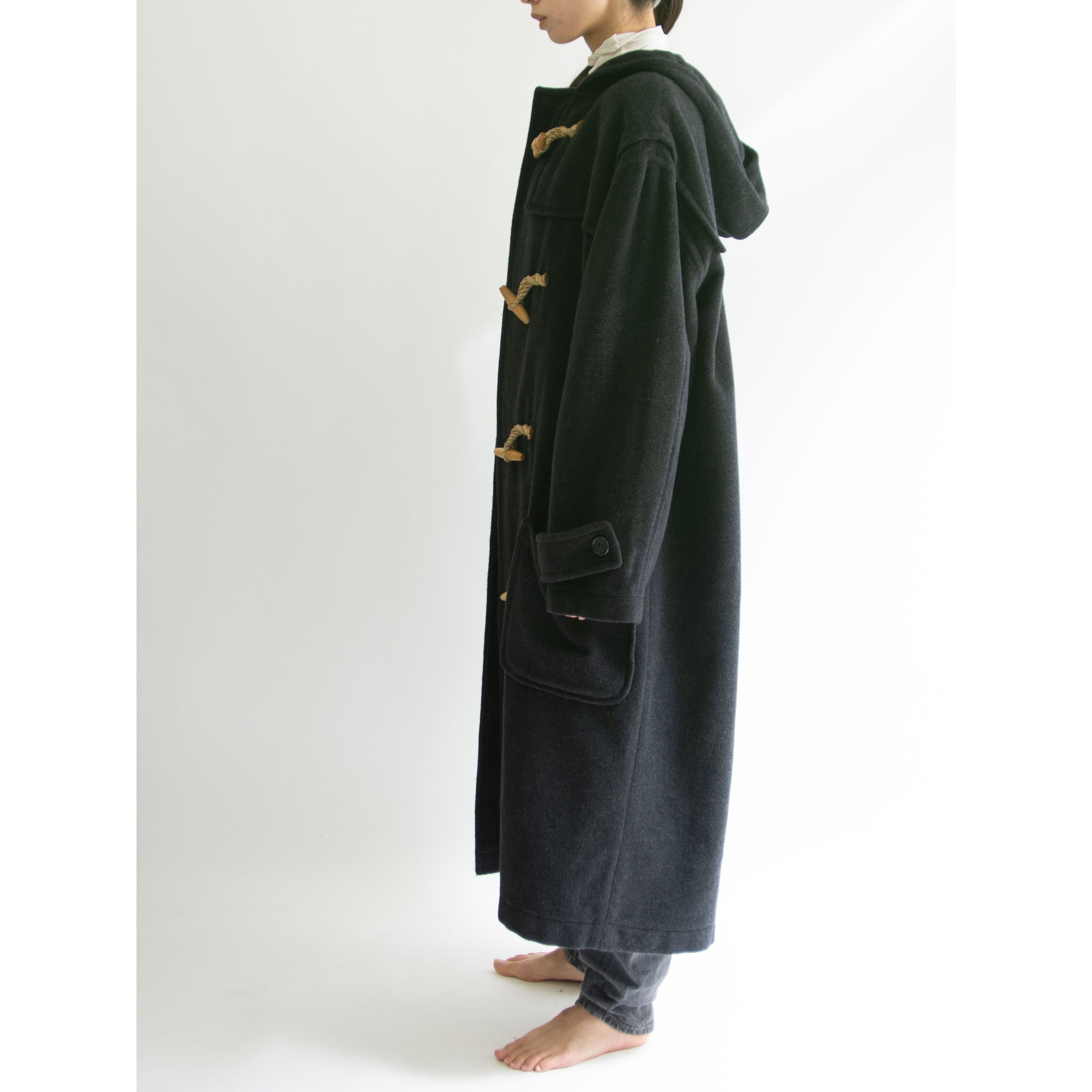 DKNY JEANS】Made in Korea 90's Wool-Nylon Long Duffel Coat