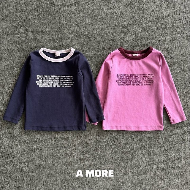 【取寄】A MORE ビーハッピーTシャツ｜秋服｜韓国子供服｜26/AT