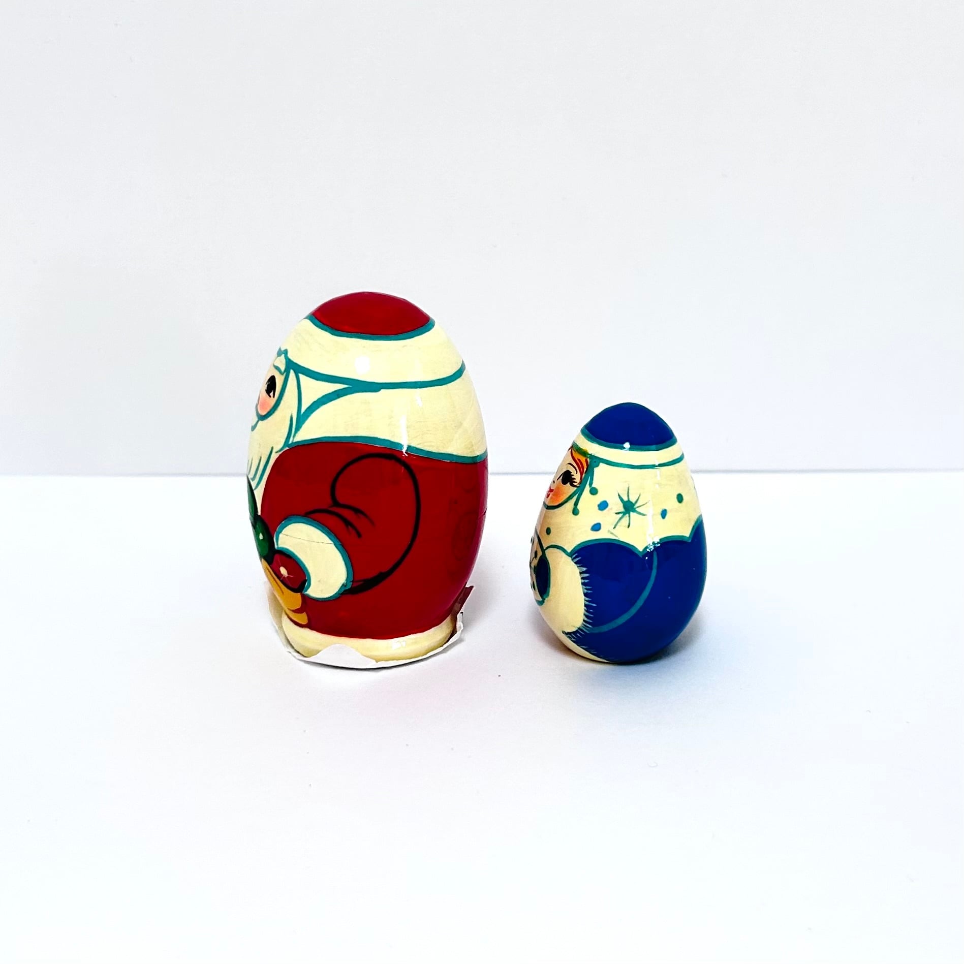 サンタと雪娘 マトリョーシカ 6.5cm 2ピース ノリンスク