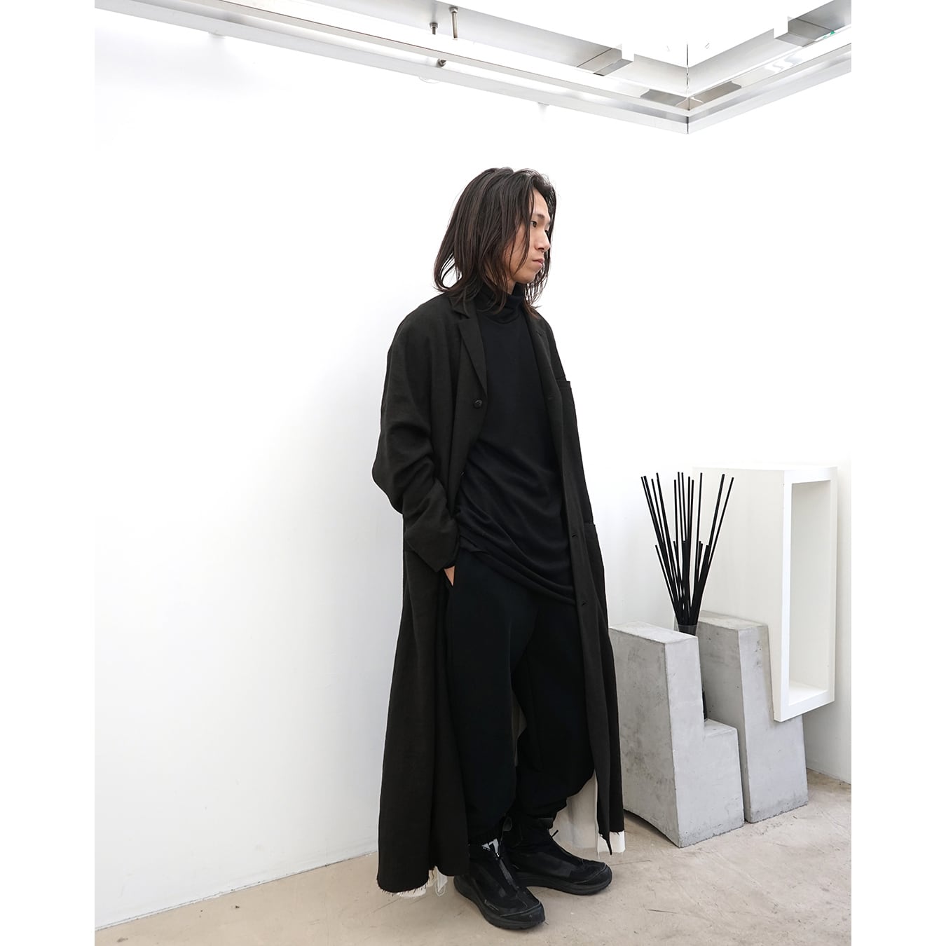 kujaku] (クジャク) C-465 layered long coat | Clique Tokyo
