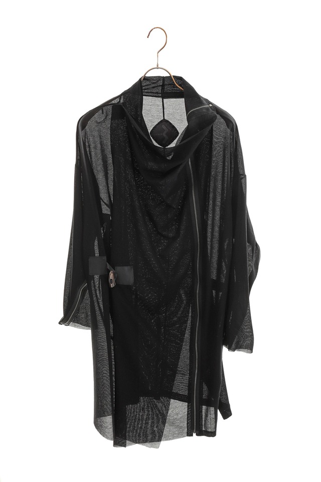 COAT/STOLE 【COTTONコットン】 BLACK 301621［登録意匠］［DFA AWARD受賞］［着るアートストール］