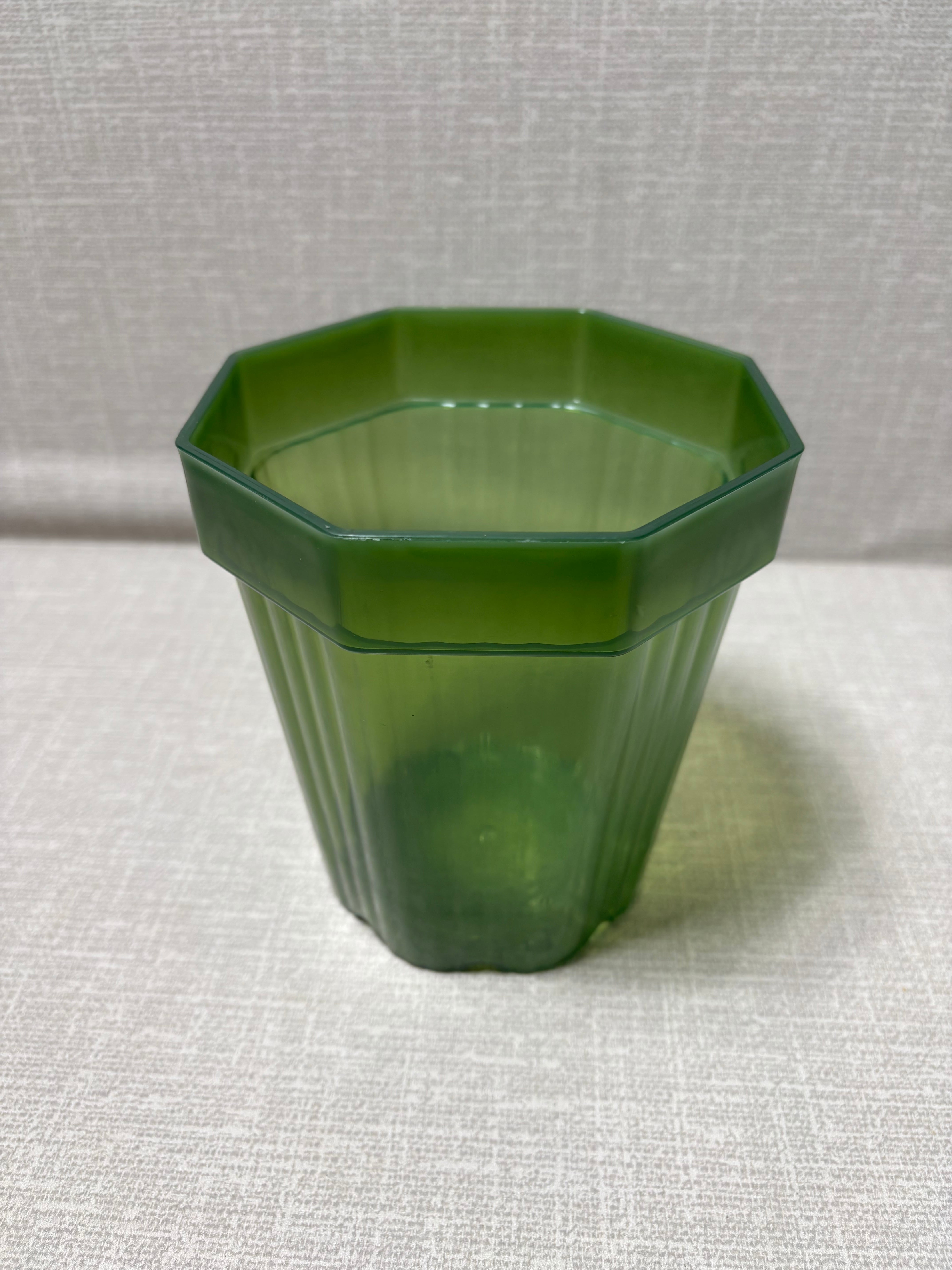 【O12GR】12cmオクタゴンポット グリーン※こちらは受け皿は付属しません