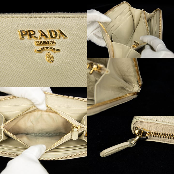 極美品プラダ PRADA 青 レザー 長財布 カードケース付き 値引き交渉大 