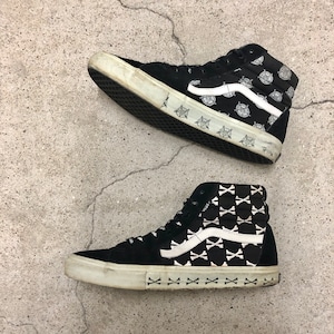 00s WTAPS×VANS/SK8-Hi/28.5cm相当/クロスボーン/ペンタグラム/スケハイ/ハイカットスニーカー/ブラック/バンズコラボ/ダブルタップス