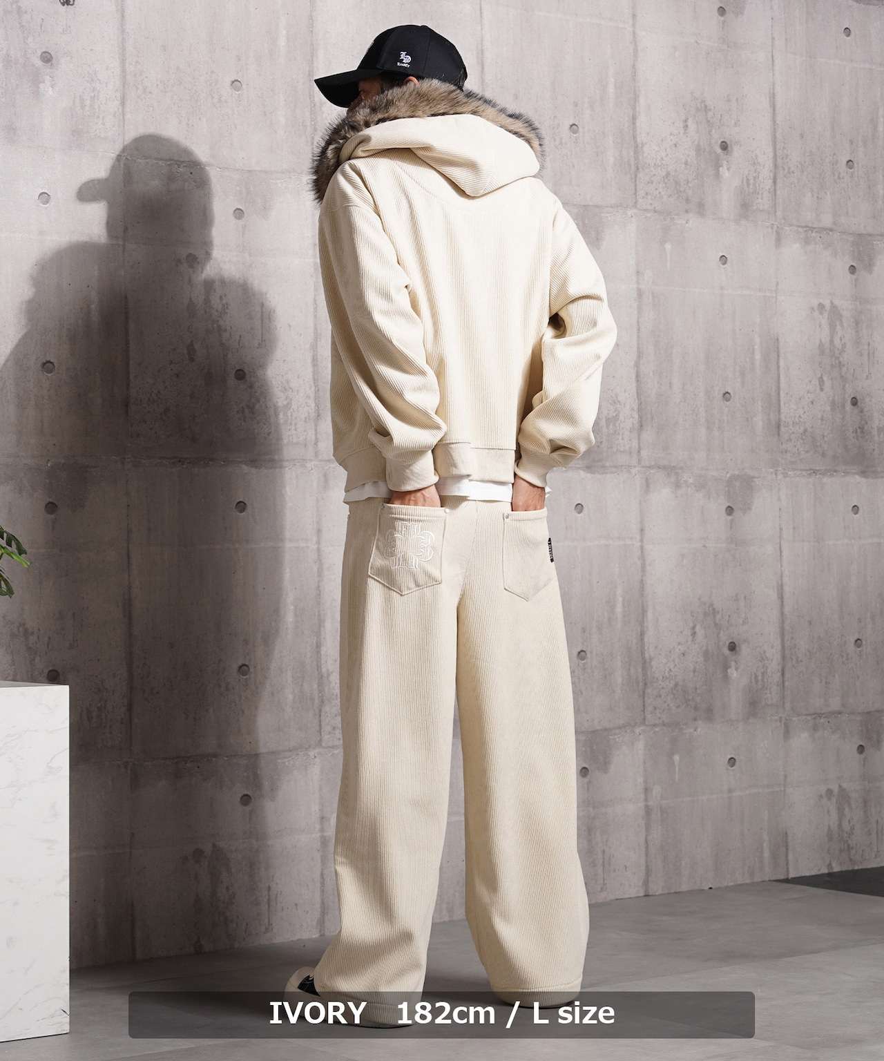 ◆コーデュロイ ワイドストレートパンツ◆lf-25104