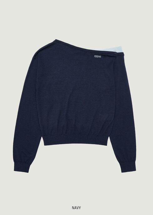 GROVE] EDEN COMBI KNIT 正規品 韓国ブランド 韓国ファッション 韓国