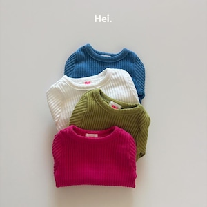 «予約»«Hei» スプリングリブトップス 4colors